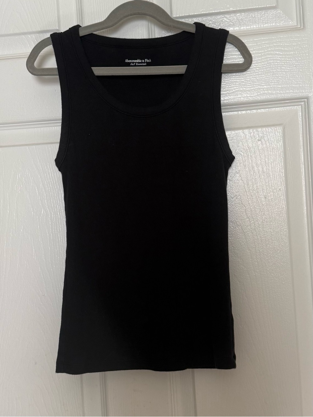 Abercrombie & Fitch Black Ribbed Scoop Tank
